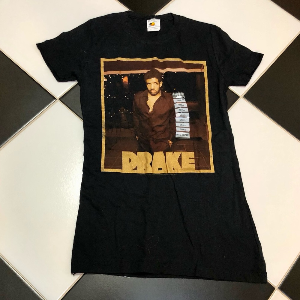 NWT Drake Take Care Album Graphic Print Black T-Shirt Band Tee Women’s Slim Fit